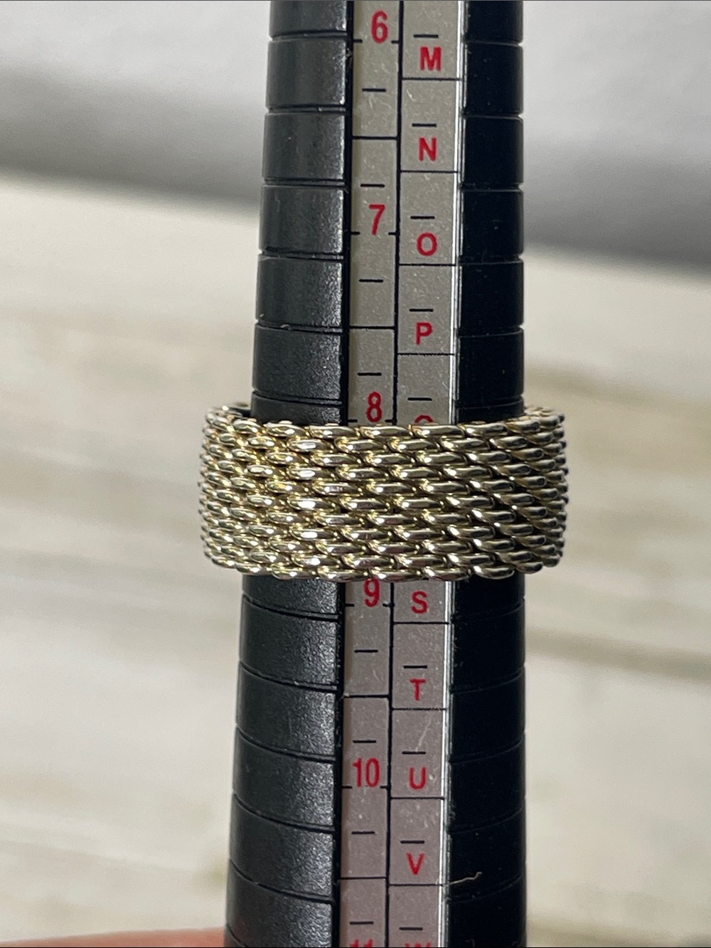 Tiffany & Co. Somerset Mesh Ring Sterling Silver 925 Wide Band - Picture 4 of 5